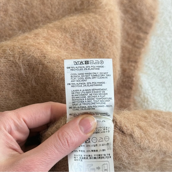 Toteme Boxy Alpaca Blend Knit Long Sleeve Oversized Sweater M/L - Picture 13 of 13